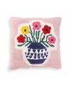 Tov Furniture Blossom Tufted Cotton 20in Square Accent Pillow In Multi