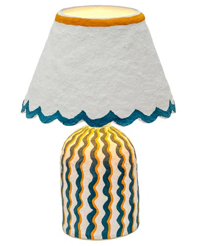 Tov Furniture Blum Scalloped Table Lamp In Multi