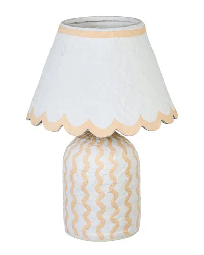 Tov Furniture Blum Scalloped Table Lamp In Neutral