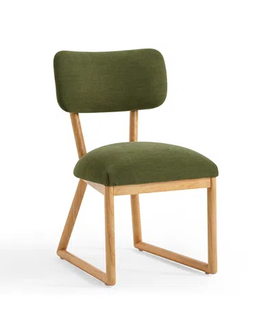 Tov Furniture Bobbie Performance Upcycled Fabric Dining Chair In Green