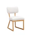 Tov Furniture Bobbie Performance Upcycled Fabric Dining Chair In White