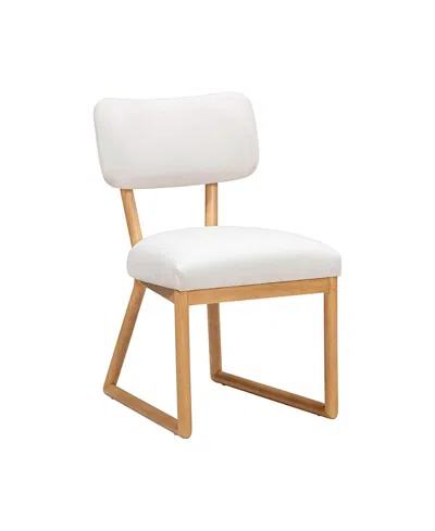 Tov Furniture Bobbie Performance Upcycled Fabric Dining Chair In White