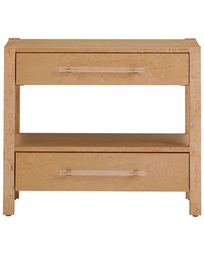 Tov Furniture Brandyss Birdseye Maple 2-drawer Nightstand In Brown