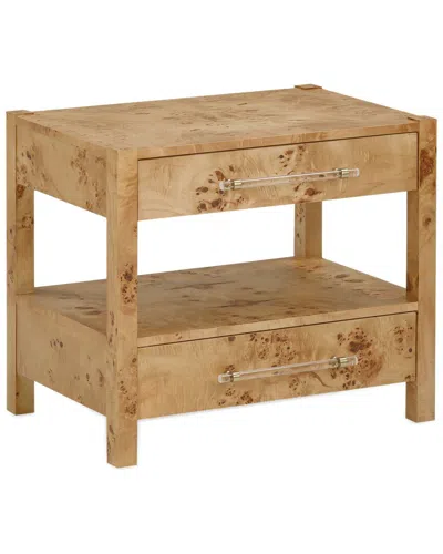 Tov Furniture Brandyss Burl Nightstand In Brown