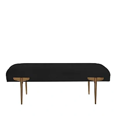 Tov Furniture Brno Velvet Bench In Black