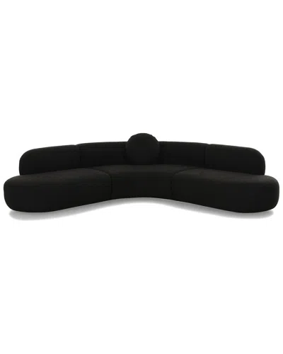 Tov Furniture Broohah Boucle Sectional In Black