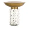 Tov Furniture Bubble Glass Side Table In Brass