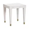 Tov Furniture Brandyss Burl End Table In White