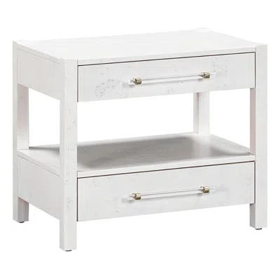 Tov Furniture Burl Nightstand In White