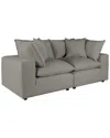 Tov Cali Slate Modular Loveseat In Grey