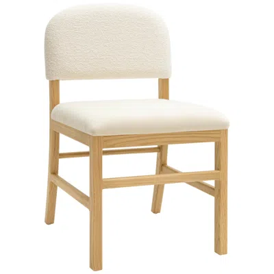 Tov Furniture Calla 18 1/2" Wide Cream Performance Velvet Dining Chair
