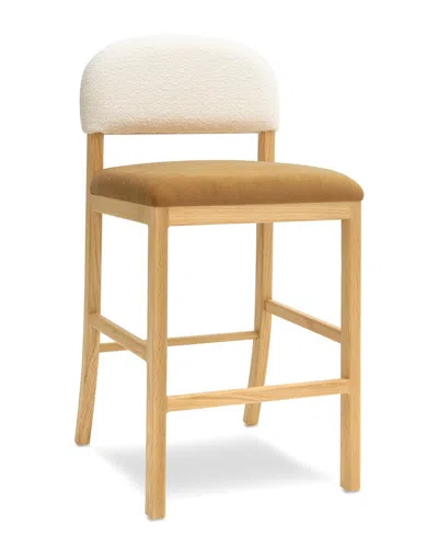 Tov Furniture Calla Performance Velvet Counter Stool In Neutral
