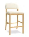 Tov Furniture Calla Performance Velvet Counter Stool In White