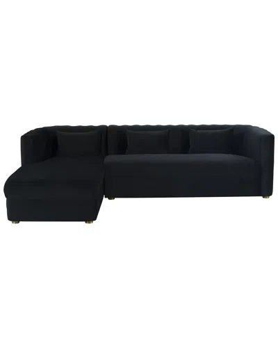 Tov Callie Black Left Velvet Sectional