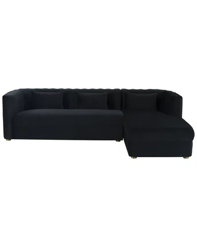 Tov Callie Black Right Velvet Sectional