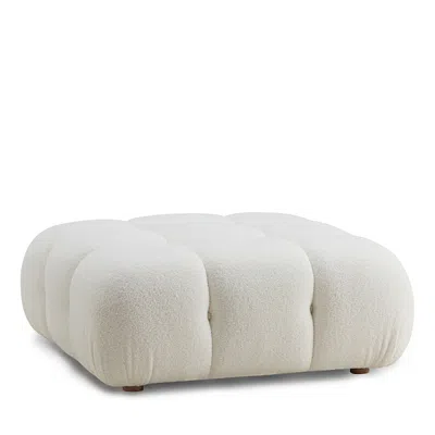 TOV FURNITURE CALLIOPE FAUX SHEARLING MODULAR OTTOMAN