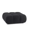 Tov Furniture Calliope Faux Shearling Modular Ottoman In Black