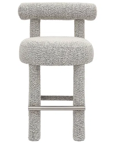 Tov Furniture Carmel Boucle Counter Stool In Gray