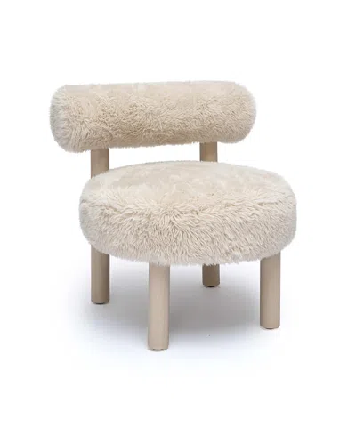 TOV FURNITURE CARMEL FAUX SHEARLING ACCENT CHAIR