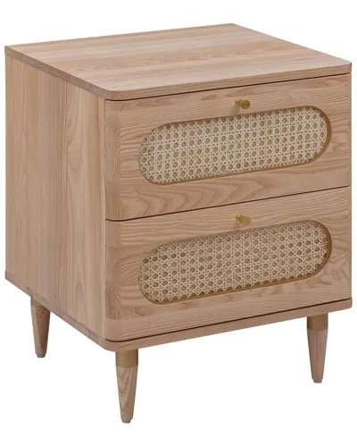 Tov Furniture Carmen Cane Nightstand In Grey