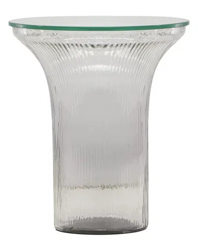 Tov Furniture Cassandra Clear Glass Flared Side Table