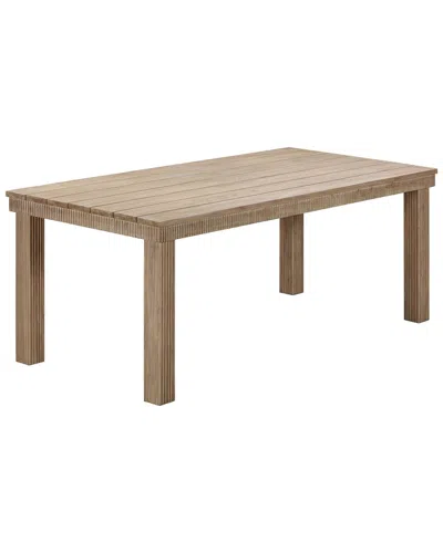 Tov Furniture Cassie Natural 75in Rectangular Outdoor Dining Table In Brown