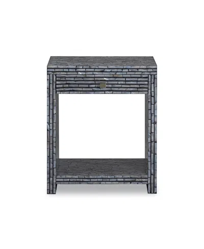 Tov Furniture Cassis Mother Of Pearl Nightstand In Black