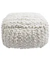 Tov Furniture Cathy Woven Pouf In Cream