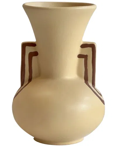 Tov Furniture Ceramic Line Art Trumpeter Vase In Multi