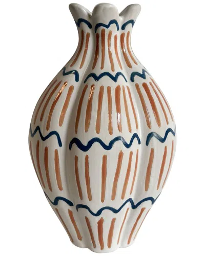 Tov Furniture Ceramic Roman Coral Vase In Multi