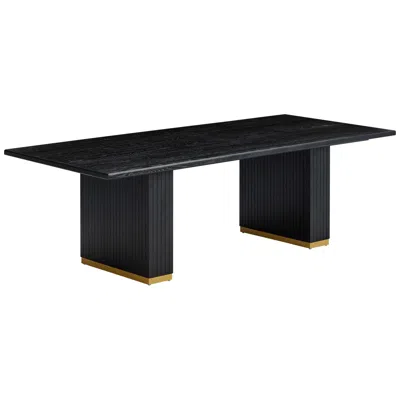 Tov Furniture Chelsea 47 1/4" Wide Black Oak Wood Rectangular Dining Table