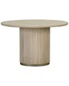 Tov Chelsea Ash Wood Round Dining Table In Grey