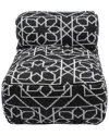 Tov Furniture Chiara Outdoor Accent Pouf In Black