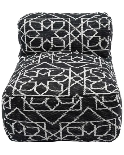 Tov Furniture Chiara Outdoor Accent Pouf In Black