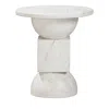 Tov Furniture 1 Pc. Marble Side Table In White