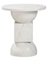 Tov Furniture 1 Pc. Marble Side Table In White