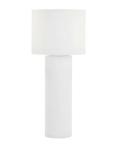 Tov Furniture Cleopatra Linen Floor Lamp In White