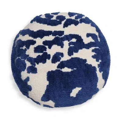Tov Furniture Coast Tufted 20" Round Pillow In Blue