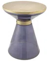 Tov Furniture Coral Glass Side Table In Blue