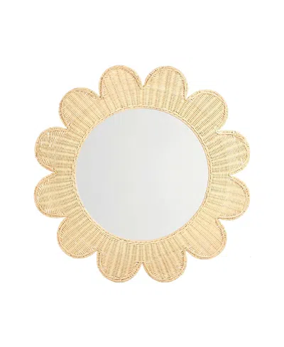 Tov Furniture Coralie Rattan Round Mirror In Neutral