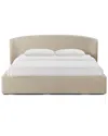 Tov Furniture Corey Upcycled Linen Storage Bed In Neutral