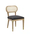 Tov Furniture Cosette Performance Linen Dining Chair In Black