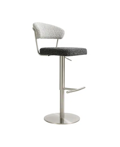 TOV FURNITURE COSMO BOUCLE ADJUSTABLE STOOL