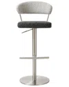 Tov Furniture Cosmo Boucle Adjustable Stool In Black