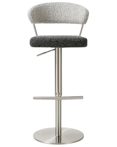 Tov Furniture Cosmo Boucle Adjustable Stool In Black