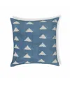 Tov Furniture Cotton 20 Inch Square Accent Pillow In Blue