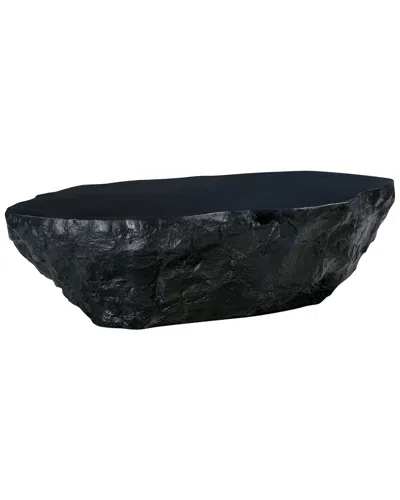Tov Furniture Crag Black Concrete Coffee Table