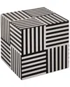 Tov Cube Side Table In White