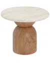 Tov Furniture Cynthia Travertine Concrete Indoor/outdoor 54in Round Dining Table In Multi