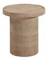 Tov Furniture Darcy Faux Travertine Concrete Side Table
